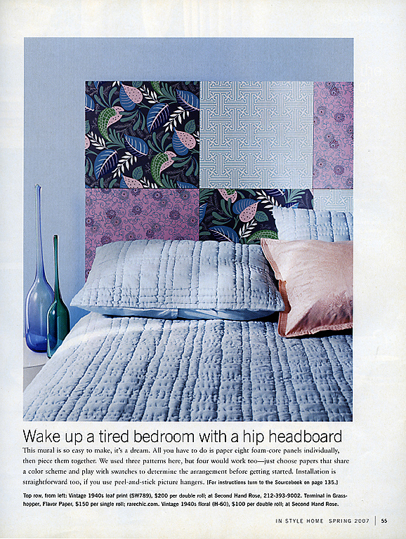 In Style Home Spring 2007 Off the Wall Pg 55